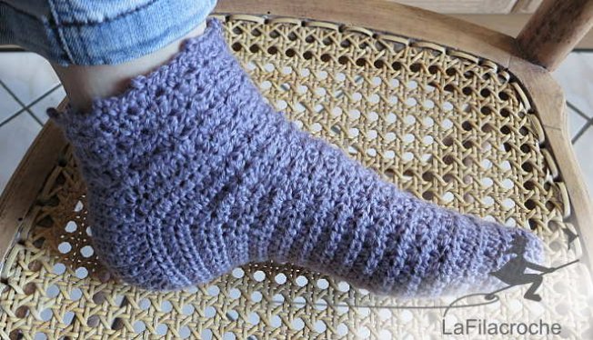 Chaussette basse au crochet