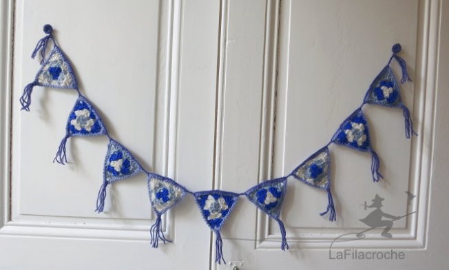 Guirlande de fanions au crochet