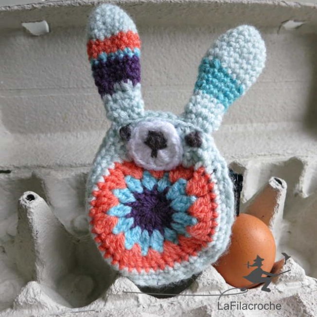 Porte monnaie au crochet forme lapin