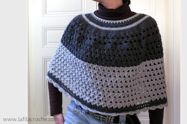 Chauffe épaules gris au crochet