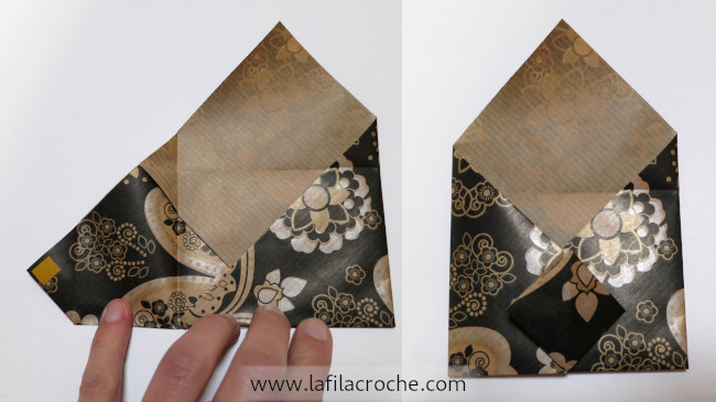 Tuto enveloppe origami étape 8