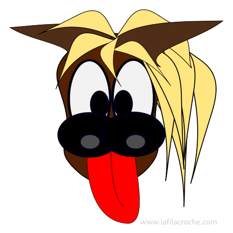 Illustration tête de cheval réalisée avec Inkscape