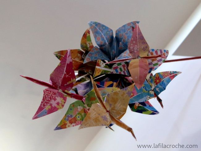 Mobile origami vu de dessous