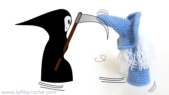 Mage au crochet poursuivi par LA MORT
