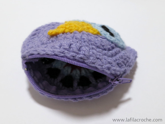 Petite pochette hibou au crochet