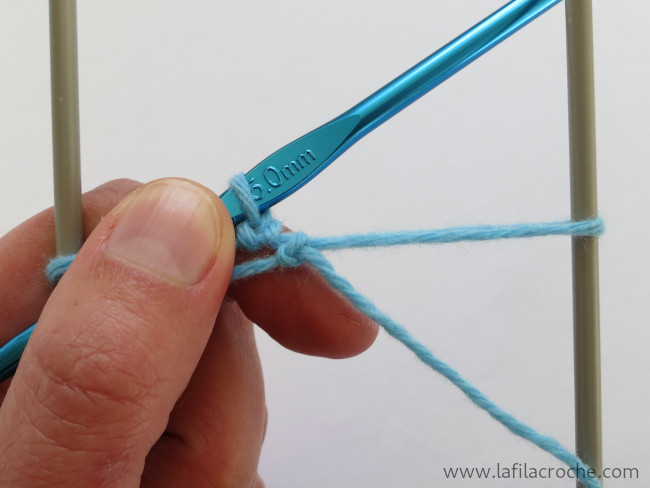 Explications écharpe à la fourche étape 5