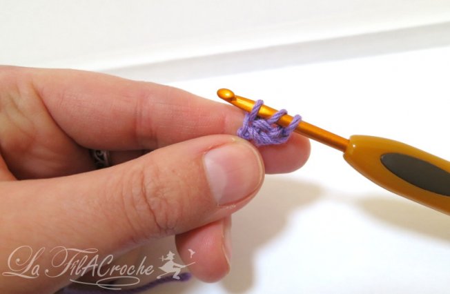 Tuto brides de fondation au crochet étape 4