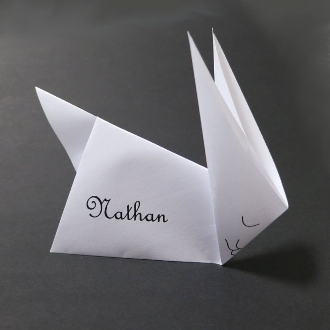 Lapin en origami