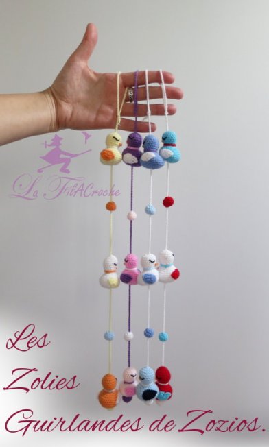 Guirlandes oiseaux amigurumis