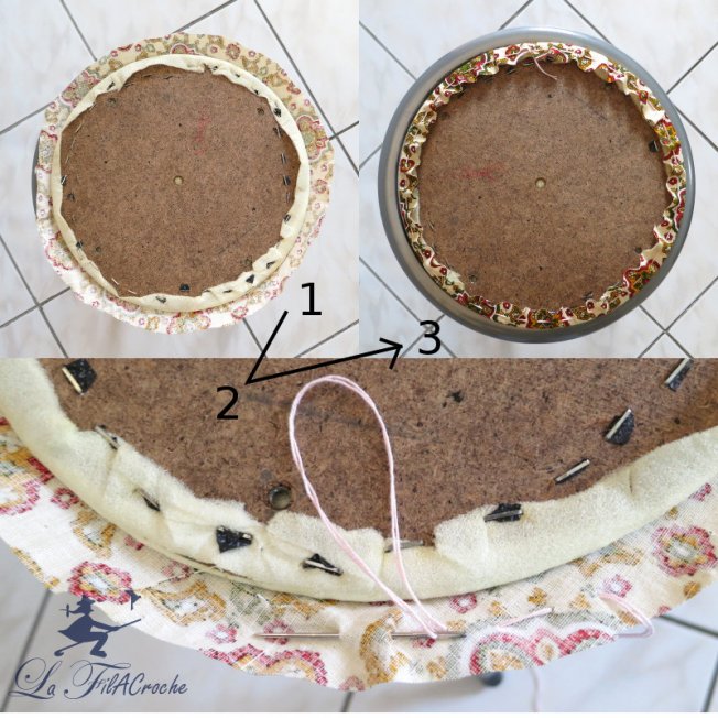 Tuto refaire l’assise d’un tabouret pliant étape 2