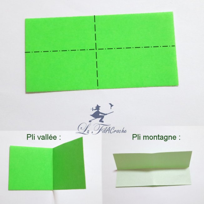 Tuto nœud origami étape 1