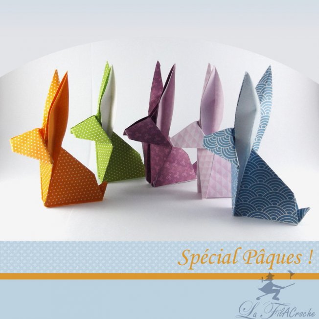 Lapins de Pâques en papier