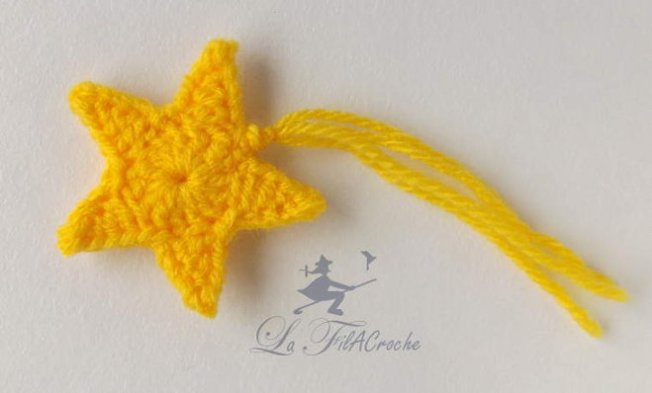 Étoile filante au crochet