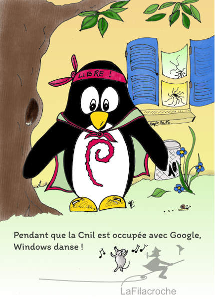 Dessin Tux super héros