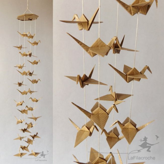 Mobile grues en papier kraft