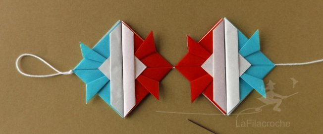 Tuto guirlande kabuto origami étape 7