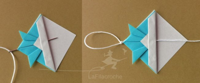 Tuto guirlande kabuto origami étape 3