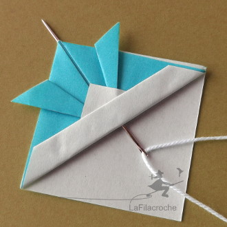 Tuto guirlande kabuto origami étape 2