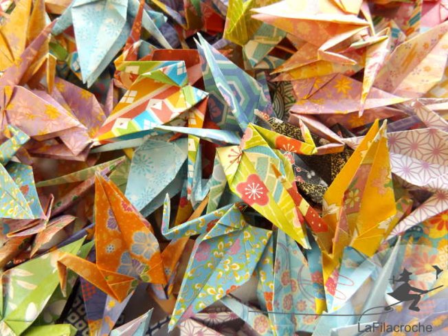 Tas de grues en origami