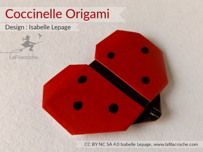Coccinelle en origami