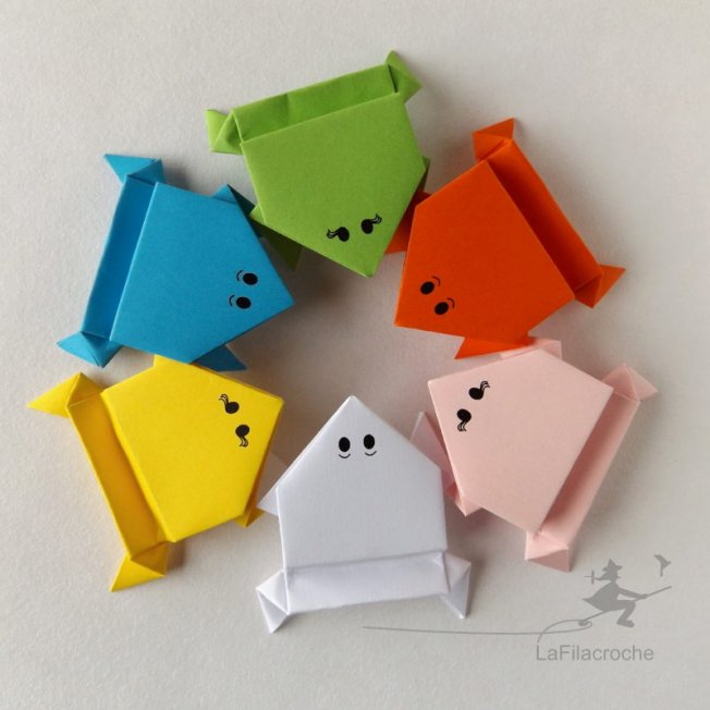 Grenouilles sauteuses en papier