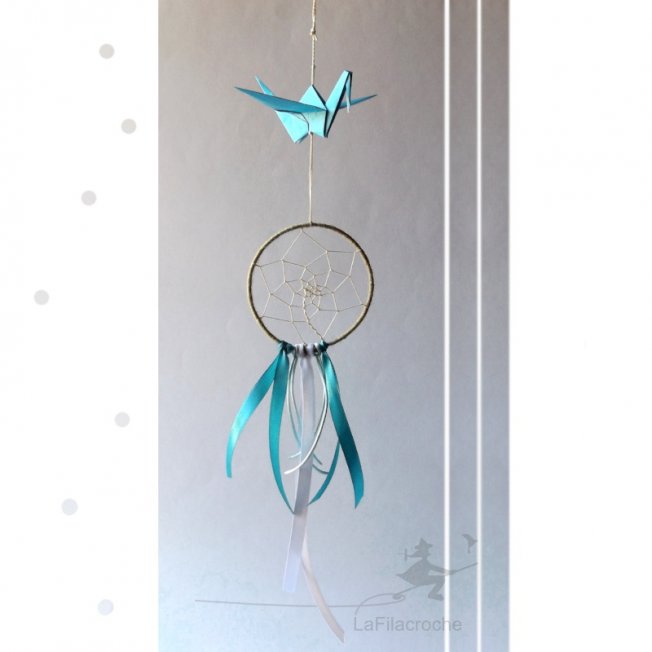 Mobile attrape rêve et grue origami