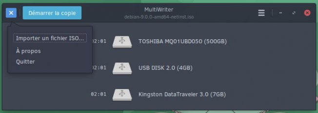 Capture écran gnome multiwriter 7