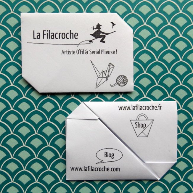 Carte de visite enveloppe en origami