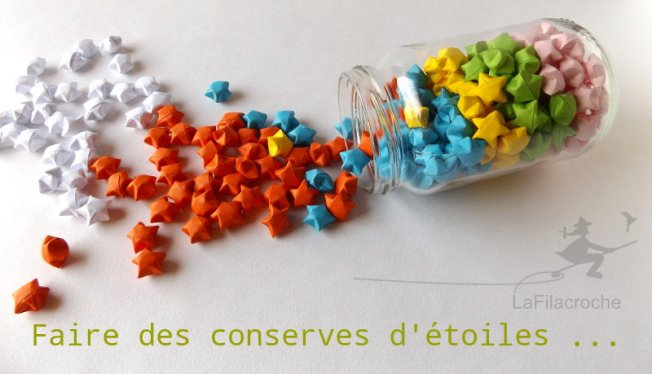 Bocal d’étoiles en origami