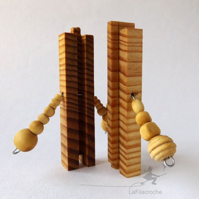 Poupées en lames de parquet