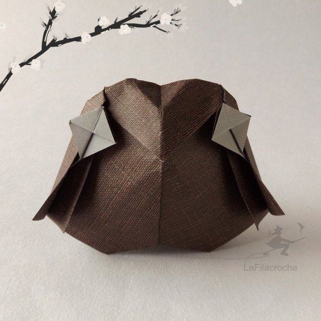 Hibou en origami de Kay Kraschewski