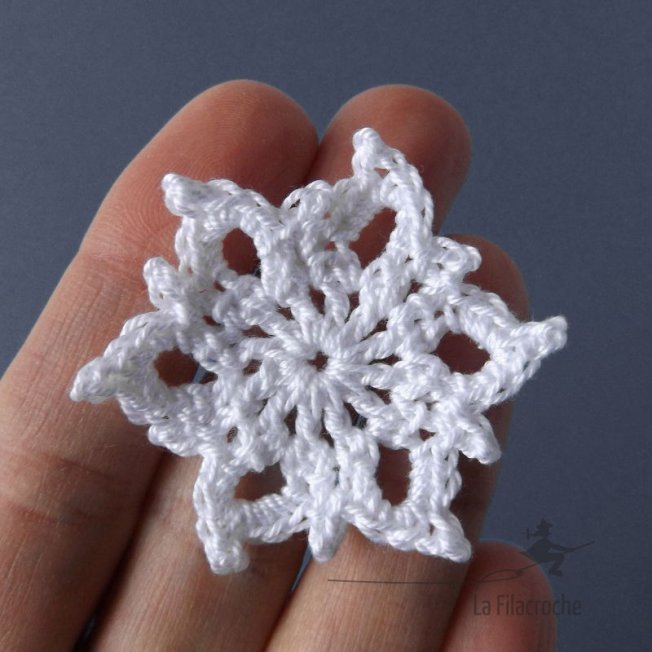Mini flocon de neige au crochet