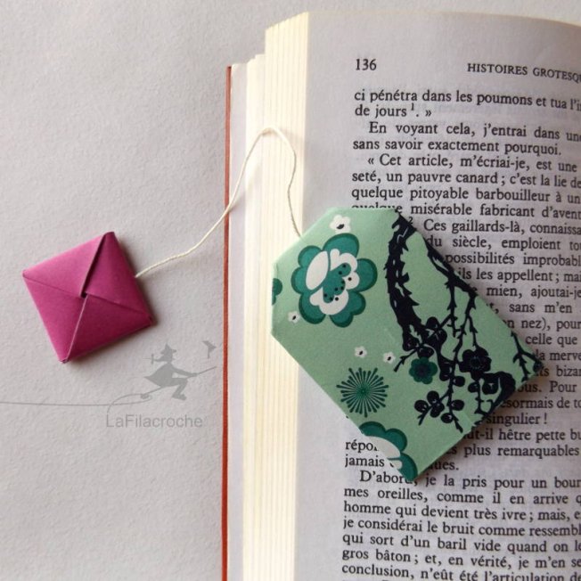 Signet sachet de thé en origami