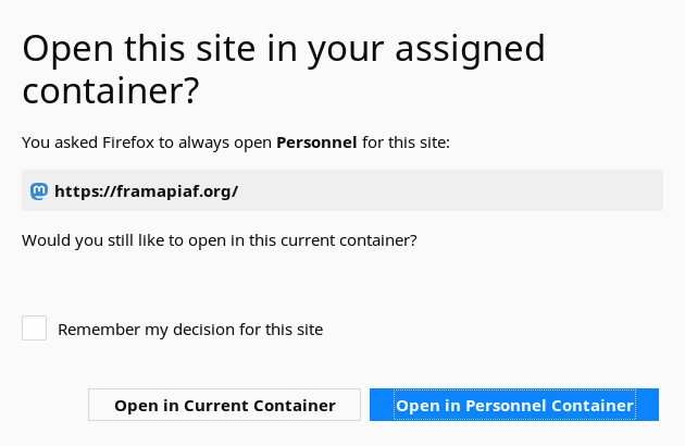 Capture ouverture d’url assignée à un onglet contextuel
