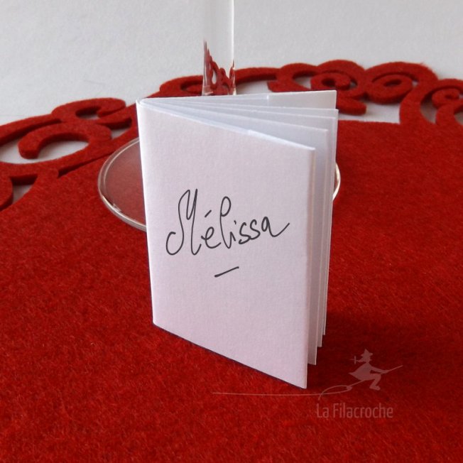 Marque-place mini carnet origami