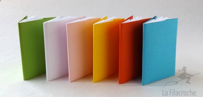 Mini carnets avec des couvertures en couleur