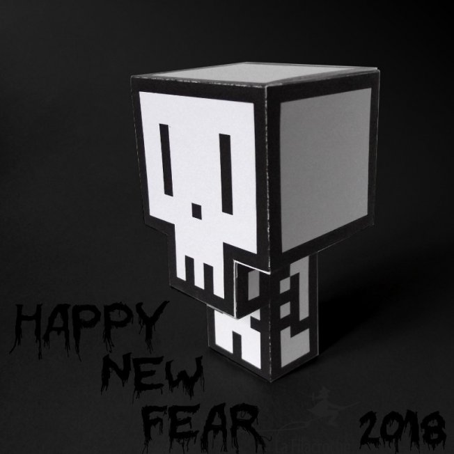 Paper toy squelette