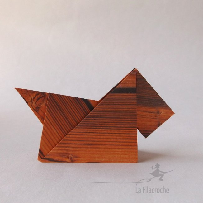 Chien terrier écossais en origami de Robert Neale