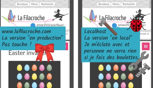 Captures écran site en prod et en local