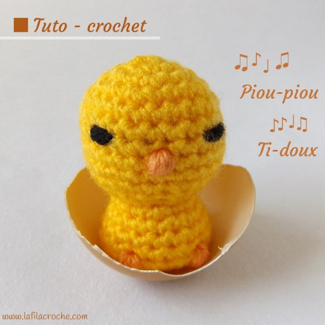 amigurumi mini poussin au crochet