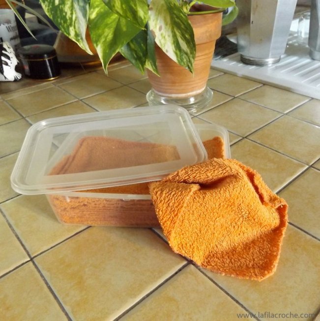 Lingettes nettoyantes réutilisables économiques et écologiques