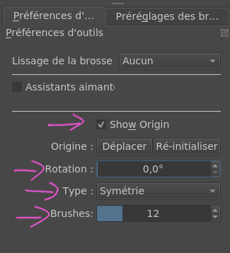 Capture préférences d’outil de krita