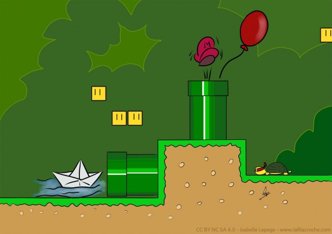 Il manque une pizza ! Dessin Ça canalise mario