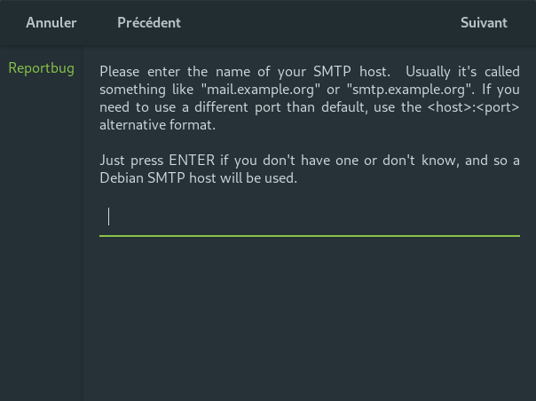 Capture reportbug debian 8