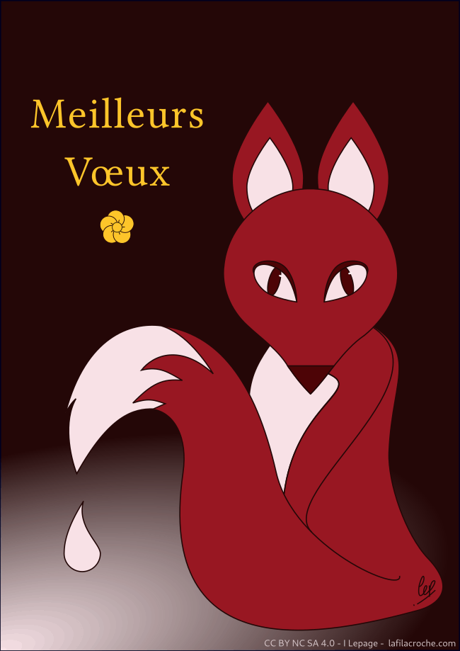 Bonne santé ! Vœux illustration renard rouge