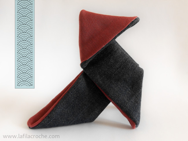 Cocotte en tissu bicolore
