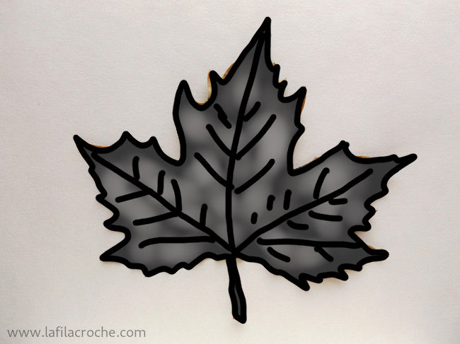 Coloriage de la feuille