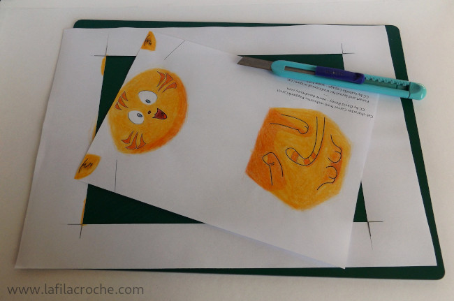 Pliage chat origami étape 1