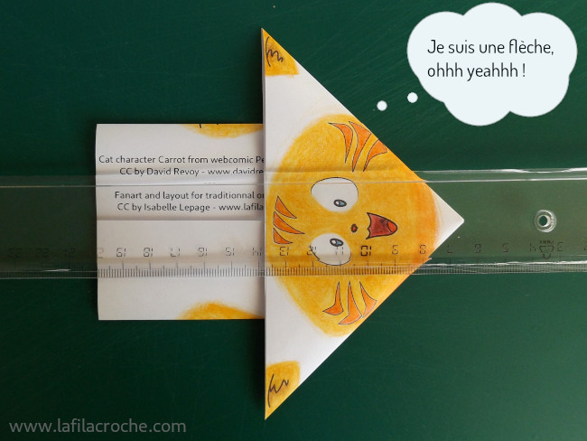 Pliage chat origami étape 7.3