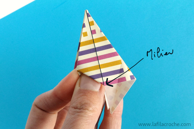 Explications fleur clochette origami étape 2.2